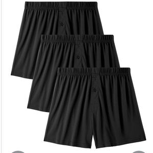BAMBOO COOL Comfortable Boxer Shorts Loose Ultra-Soft (3 Pack) Medium,Black, NWT